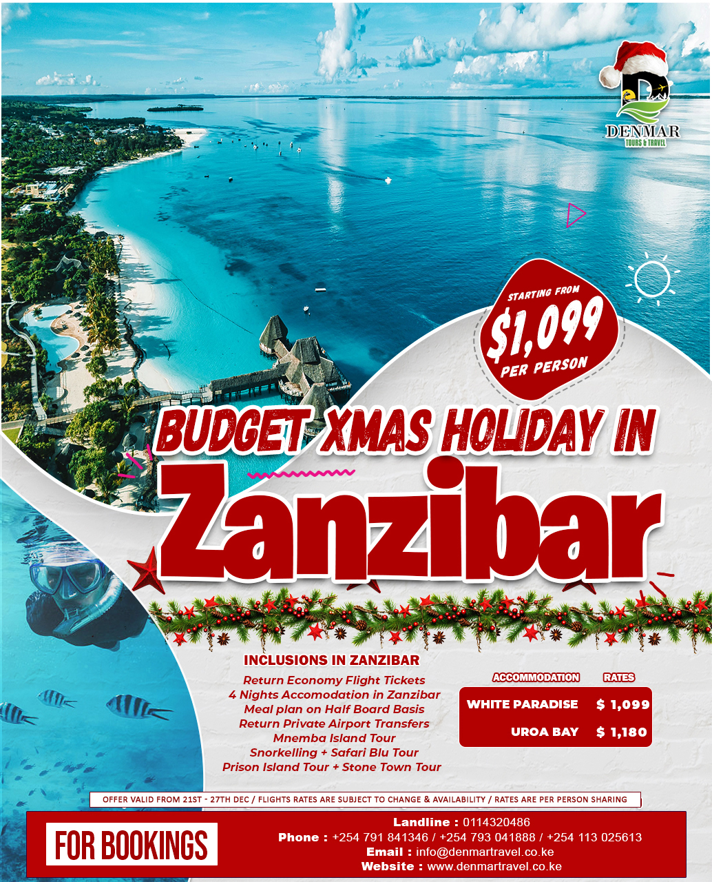 Budget Christmas Holiday in Zanzibar